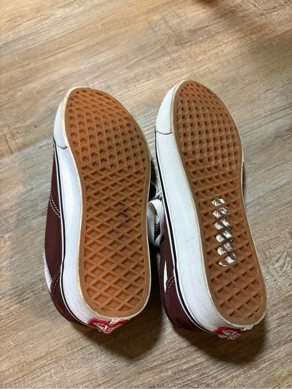 Vans maroon Old Skool Canvas Sneakers with White Stripe